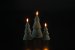 Set of 3 Christmas Tree Wax Candles - green with LED