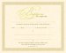 Baptism Certificate (Pk of 6) - Parchment, Gold Foil Embossed