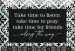 Glass Plaque-Take Time To Listen (6 x 4)