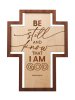 Plaque-Crosscut-Be Still (7.5 x 10) (Psalm 46:10)