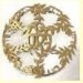 Passover Plate-Goldplated Plate With 6 Glass Bowls (#48127)