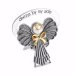 Bedside Angel-Rhodium/18K Gold Plate w/Pearl Accents and Stand (2.5") (Carded)