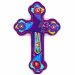 Mexican Painted Ornate Bird Cross - Pink