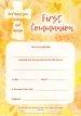 First Communion Certificate Pack of 10