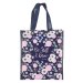 Tote Navy Floral Printed Be Still Psa. 46:10