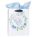 A Sweet friendship Medium Gift Bag in White and Blue with Tissue Paper - Proverbs 27:9