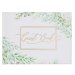 Guest Book White/Green Leaves