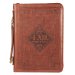 Extra Large Names of God  Brown Faux Leather Bible Cover XL