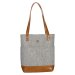 Bible Tote Gray/Toffee Filagree Heart Badge