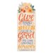 Bookmark Yellow Floral Give Thanks 1 Chron. 16:34