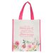 Tote Pink/White Floral Bless You Num. 6:24-25