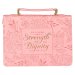 Medium Strength & Dignity Pink Floral Fashion Bible Cover - Prov. 31:25