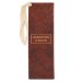 Bookmark Faux Leather Brown Amazing Grace 2 Cor. 12:9