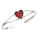 TJ Heart Bangle Red