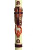 30" x 3" Paschal Candle with Alpha & Omega with Lamb of God Orange & White Wax Relief