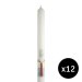 Pack of 12 Baptismal Candles  12 x 7/8 Inch - White Cathedral