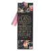 Bookmark-For I Know The Plans/Hope & A Future (Jeremiah 29:11)-Midnight Botanical Faux Leather