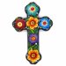 Ornate Flower Cross - Black