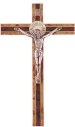 8" Two Tone Hanging Wood Crucifix