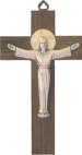 8" Metal Risen Christ Wood Crucifix