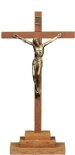 7" Wood Standing Crucifix