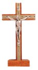 6 1/2" Mahogany Wood Standing Crucifix