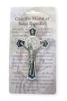 3" Black Enamel Saint Benedict Metal Crucifix