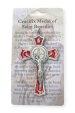 3" Red Enamel Saint Benedict Metal Crucifix