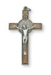 3" Olive Wood Metal Saint Benedict Crucifix