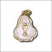 White Enamel Inlay Communion Medal