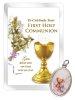 Pink Communion Cup Medal & Leaflet/Wallet