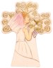 4 1/8" Girl Communion Resin Cross