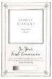 Metal Silver Finish Communion Photo Frame