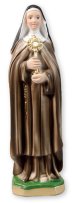 8" Saint Clare Plaster Statue