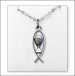 Silver Plated Fish Shaped Chalice Communion Necklet