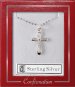 Open Cross Confirmation Silver Necklet