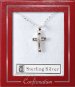 Open Cross Confirmation Silver Necklet