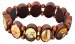 Elasticated Saint Wood Bracelet