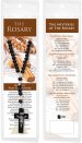 Black Wood Corded Rosary