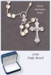 Heart Shape Glass Pearl Rosary