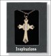 Pearl Cross Necklet with Crystal in Centre