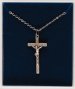 Silver Finish Crucifix Necklet