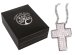 Diamond Cut Sterling Silver Cross, Chain & Gift Boxed