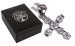 Sterling Silver Cross with Large Crystal Stones, Chain & Gift Boxed