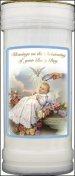 Boy's Single Pillar Christening Candle