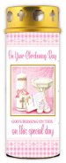 Baby Girl Christening Windproof Cap Candle