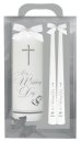 8" Gift Boxed White Wedding Candle