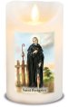 Saint Peregrine LED Scented Wax Candle with Timer