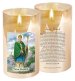 Saint Patrick LED Candle in Glass Jar with Timer