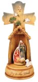 11" Resin Nativity Cross